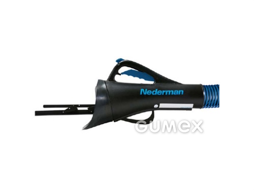 Koncovka na výfuk osobných vozidiel, Ø 65mm (240x65mm), k hadici 100mm, s otvorom pre CO sondu, guma, mechanické diely kov, +400°C